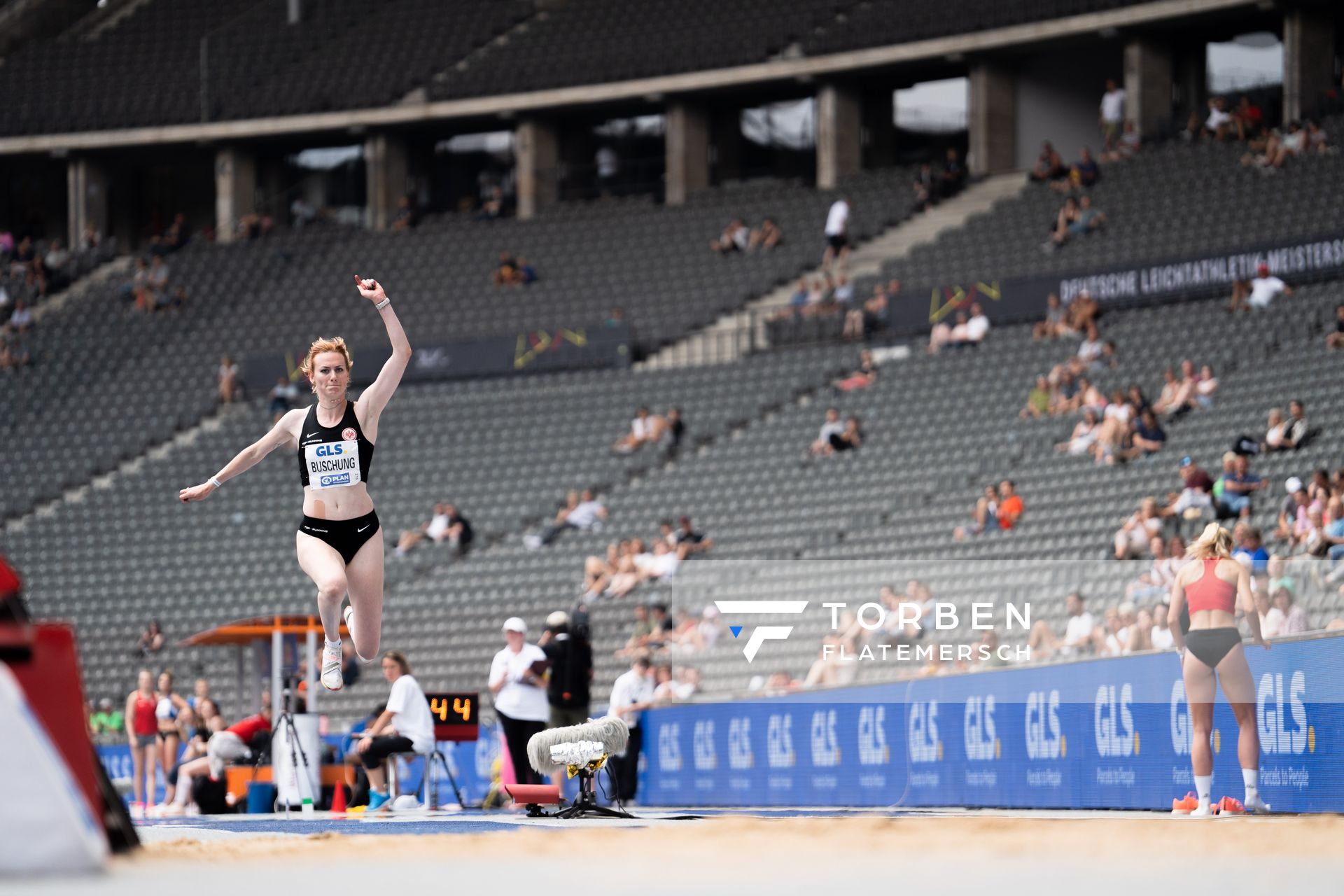 Nathalie Buschung (Eintracht Frankfurt e.V.) waehrend der deutschen Leichtathletik-Meisterschaften im Olympiastadion am 25.06.2022 in Berlin